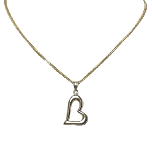 Franco Chain with Heart Pendant (10K Gold)