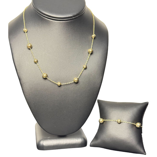 Beaded Chain & Bracelet Set